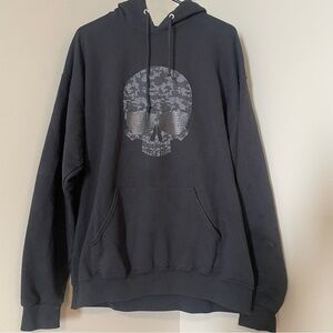 Karl Lagerfeld Black Skull Graphic Hoodie XL